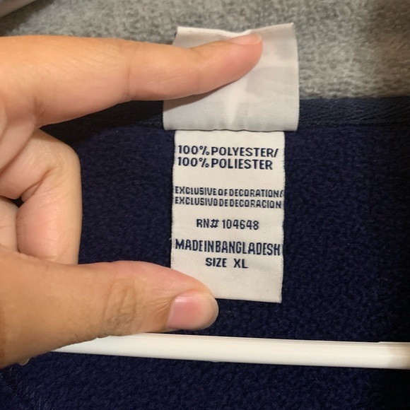 Official DALLAS COWBOYS Authentic Apparel Sz. XL Quarter-Zip Fleece Pullover - Picture 4 of 4